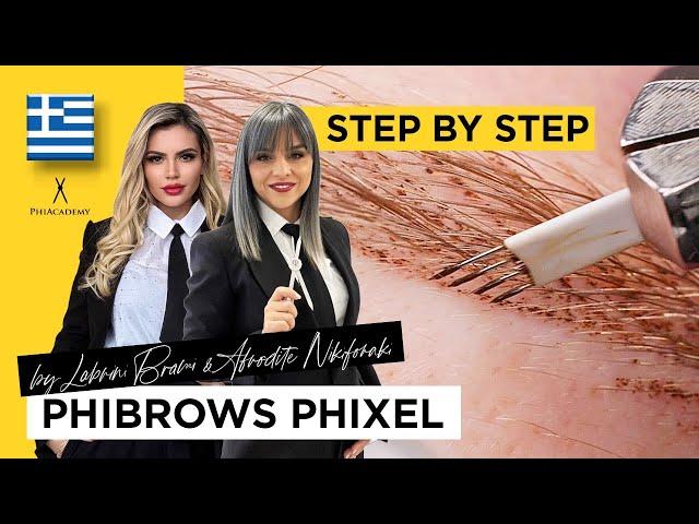 Hairstroke eyebrows | Phixel Brows training - Step by Step | PMU Certification by PhiAcademy