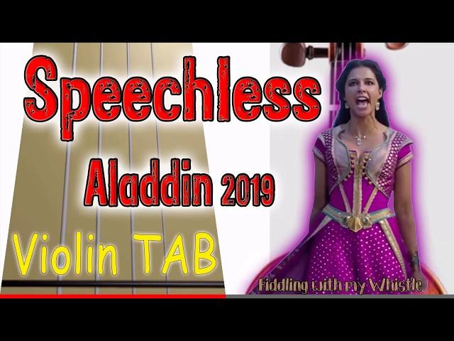 Speechless - Aladdin 2019 - Violin - Play Along Tab Tutorial