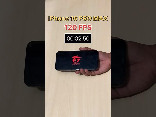 iPhone 16 PRO MAX  120 FPS vs RS 1,40,000 - FREEFIRE SPEED TEST #freefire #iphone #iphone16 #shots