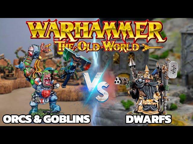 Warhammer: The Old World NARRATED Battle Report | Orc & Goblin Tribes VS. Dwarfen Mountain Holds