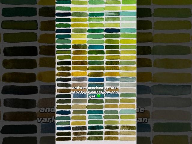 Let’s mix beautiful greens  with yellows, blues, and yellow-browns   #watercolor #tutorial