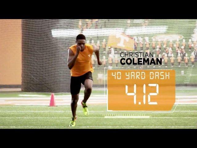 CHRISTIAN COLEMAN FASTEST 40 YARD DASH EVER!