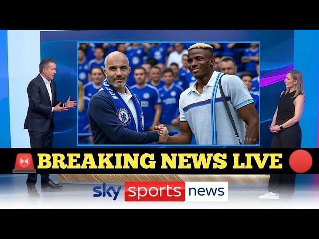ENZO MARESSCA RECEIVES VICTOR OSIMHEN TO CHELSEA AS HE ALLEGEDLY ARRIVES CHELSEA THIS MORNING