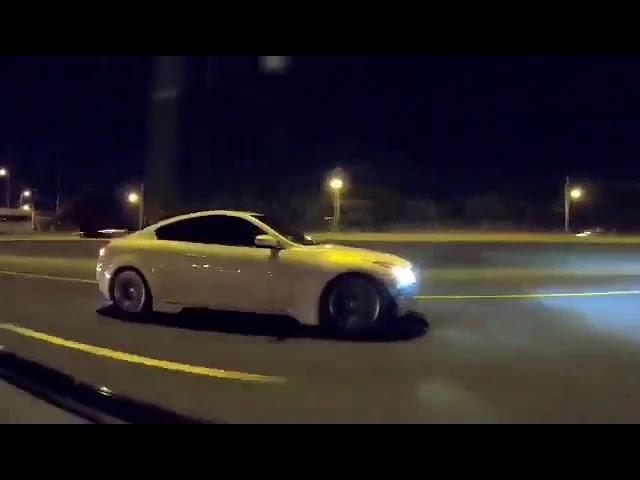 Ripping my boosted performance single turbo g37 *insane sound* must hear