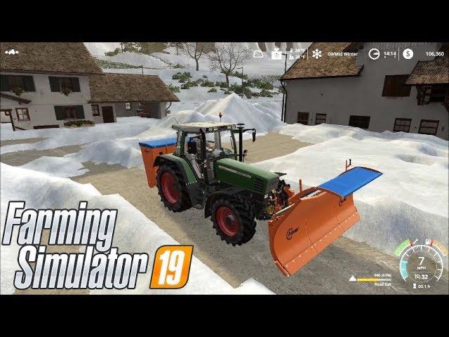 Farming Simulator 19 -  Seasons -  Winter - Snow Plowing