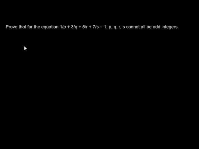 Number Theory Problem 5 - Even and Odd