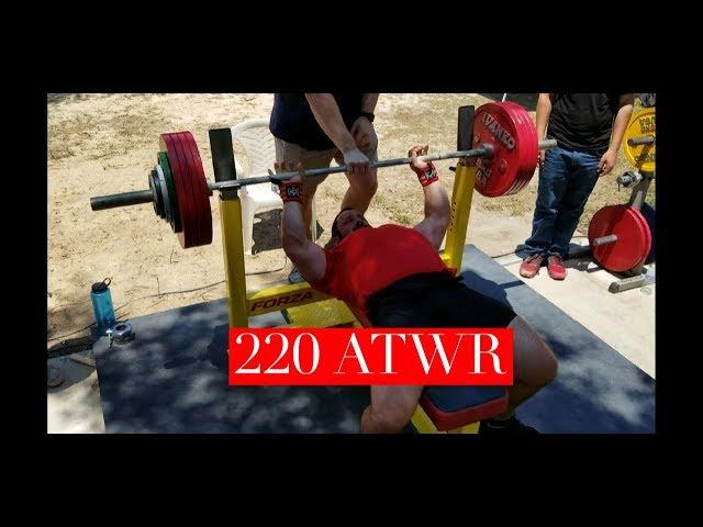 Jeremy Hoornstra, 602 Bench Press--220 World Record