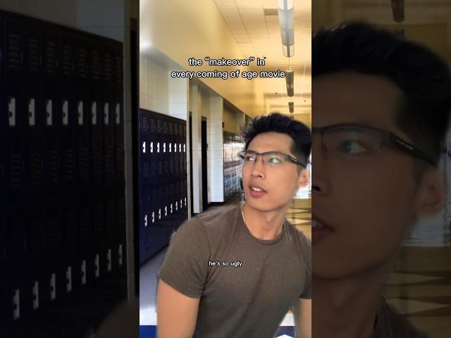 the glo up = they take off their glasses #shorts #comedy #relatable