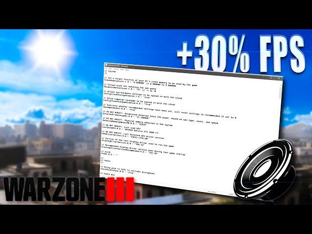 *NEW* Hidden File & OS settings for higher FPS and better Audio in Warzone 3