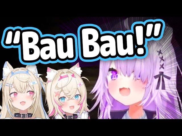 Okayu Goes "Bau Bau!" After Finding "FuwaMoco Twin Diamond Veins" In Minecraft【Hololive】