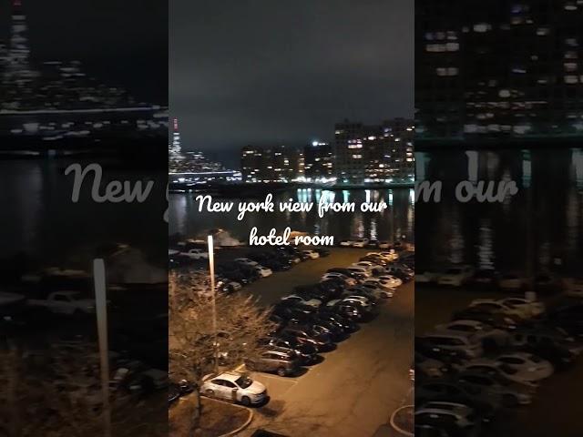 New york view from our hotel room in Hoboken New Jersey #newyorkview #hobokennj #night