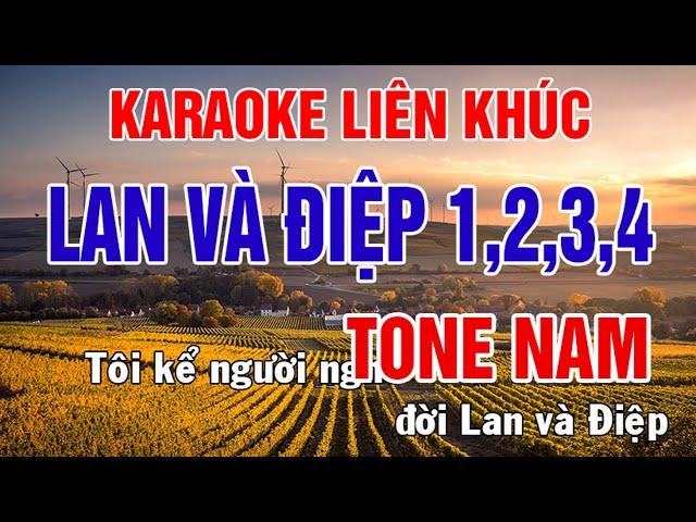 Karaoke Liên Khúc Trữ Tình - Tone Nam Nhạc Sống - Lan Và Điệp - Phối Mới Dễ Hát - Nhật Nguyễn