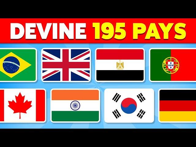 Devine les 195 DRAPEAUX du MONDE  Devine le Pays | Quiz 2024
