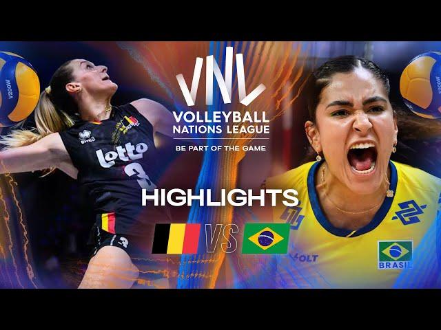 Belgium  vs. Brazil  - Highlights | Week 2 | Women's VNL 2025