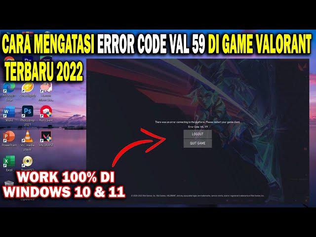 Cara Mengatasi Valorant Error Code Val 59 Terbaru 2022 | Mengatasi Error Code Val 59 Valorant