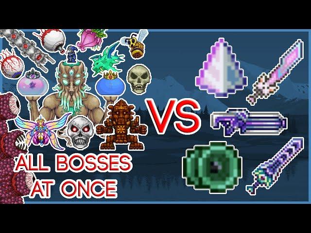 All Bosses At Once vs Endgame Weapons | Terraria 1.4.2.3