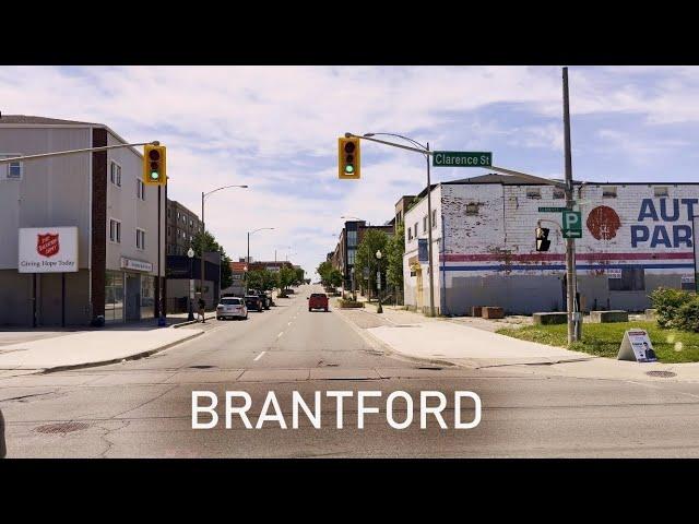 MOST DANGEROUS Neighbourhoods in BRANTFORD - Market Street | 4K drive video