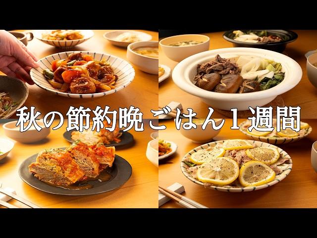 【1週間の秋晩ごはん】白菜まるまる使い切り！「献立考えるの疲れた…」を解決する秋の時短レシピ / まとめ買い