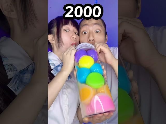 Rainbow giant bubble tea in the future boba #shorts #asmr #funny