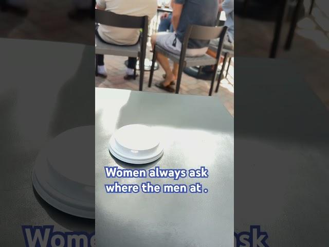 Where are the men ? Answer :They outside. #foryou #coffee #happy #relationship #fyp #shop #subscribe