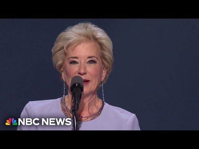 Linda McMahon calls Trump a ‘job creator’ at RNC