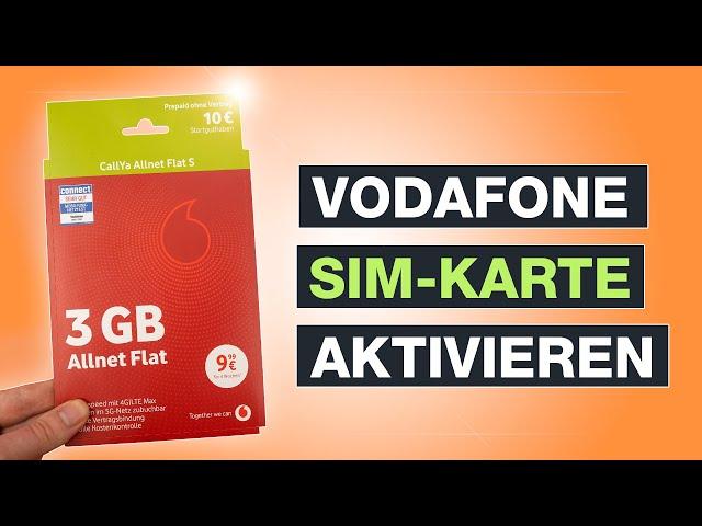 Vodafone SIM-Karte aktivieren & registrieren | CallYa Digital Prepaid | Allnet Flat S - Testventure