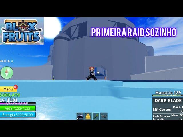 PEGUEI LEVEL 1100 E FIZ MINHA PRIMEIRA RAID SOLO-BLOX FRUITS