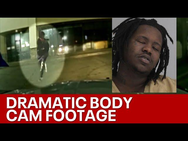 Dallas police release body camera video of shootout with robbery suspect