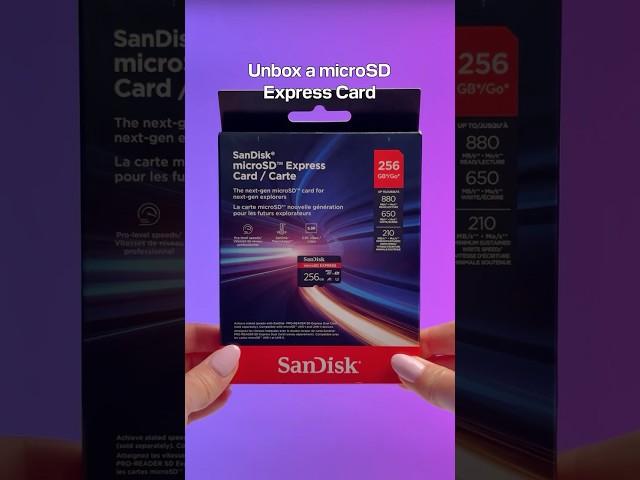 Unbox a microSD Express Card with #Sandisk!