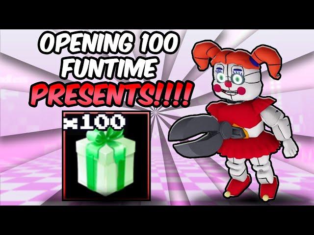 I OPENED 100 FUNTIME PRESENTS FOR THE 0.25% SECRET (Five Nights TD)