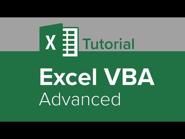 Excel VBA Advanced Tutorial