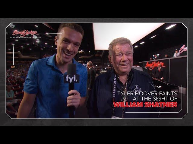 Tyler Hoover faints at the sight of William Shatner!? - BARRETT-JACKSON 2024 SCOTTSDALE FALL AUCTION