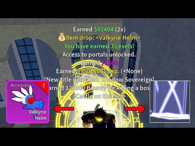 *Full Guide* How to get valkyrie helmet fast in blox fruits | how to unlock portal in blox fruits