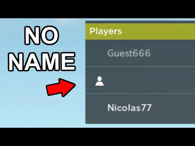 This Roblox Player Has NO NAME