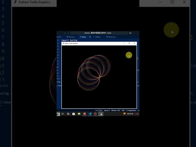 Python Turtle graphics tutorial#viralvideo #shorts #python