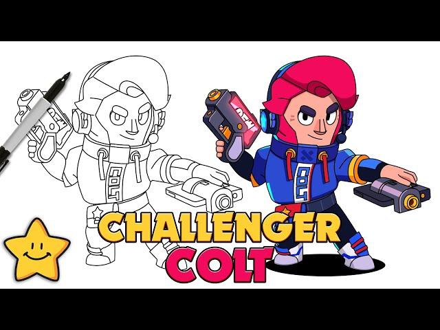 How To Draw CHALLENGER COLT  | Brawl Stars | Step By Step Tutorial