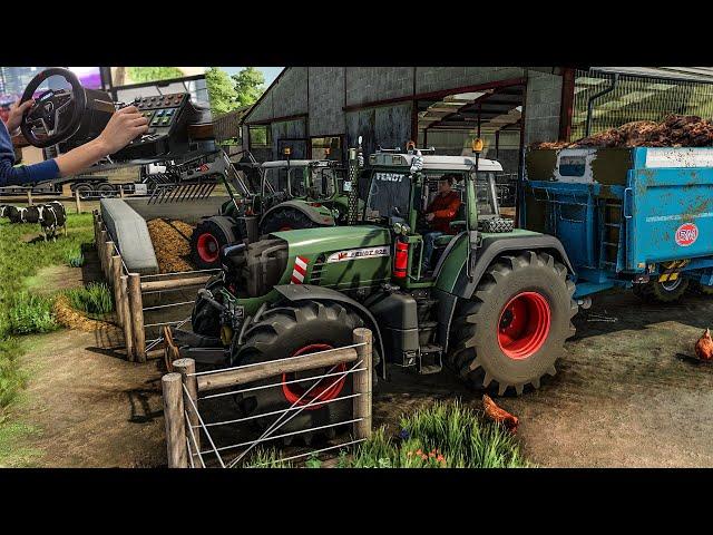 Awesome engine sound power on this beast tractor | FS 22 Thrustmaster T248 gameplay