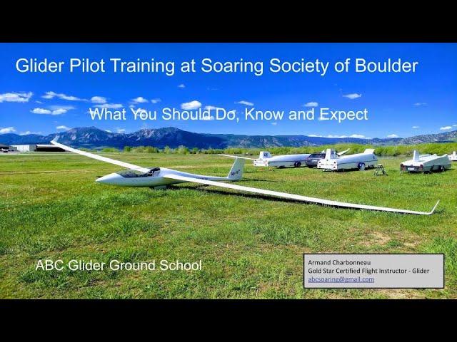 Glider Pilot Training at Soaring Society of Boulder