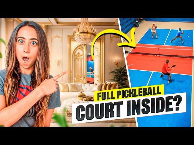 SECRET Pickleball Court INSIDE this Luxury Home!!