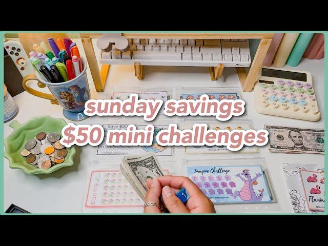 $50 mini savings challenge stuffing | june #2 | sunday savings | budgetwithamanda