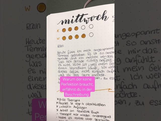 Der #dailylog und deine Bedürfnisse - Es gibt keine Perfektion. #bulletjournal