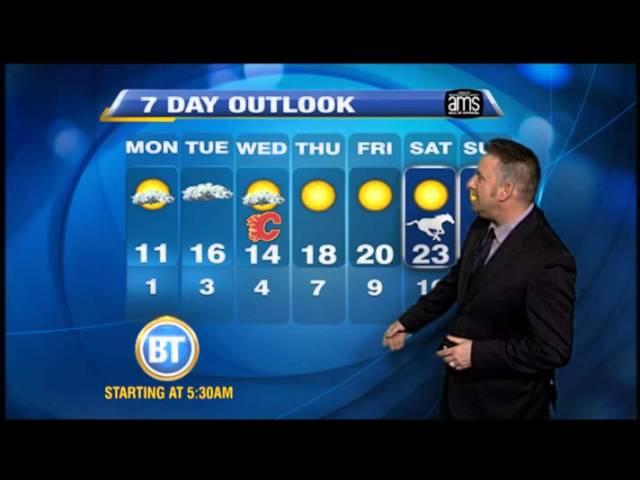 Calgary Weather Forecast for Monday, October 5th.