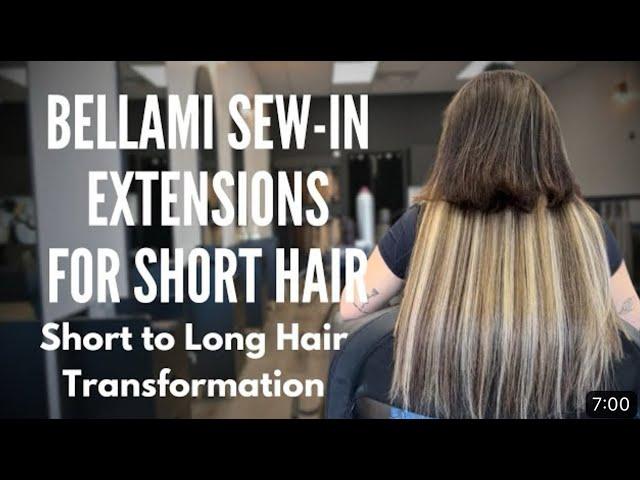 Bellami Weft Hair Extension For Short Hair. Full Transformation #hairtransformation