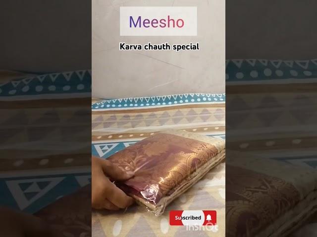 Meesho online shopping ️Chiku Maroon ColorTraditional ManipuriSilk JacquardSaree #meesho#unboxing