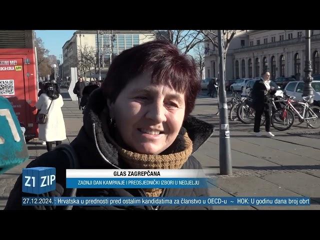 ZIP - 27.12.2024. - SREDIŠNJE VIJESTI Z1 TELEVIZIJE