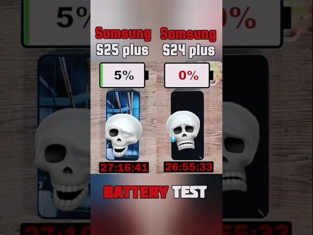 Samsung s25 plus vs Samsung s24 plus battery test?#shorts