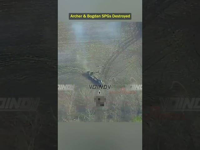 Archer & Bogdan Self-Propelled Guns Destroyed by Drones!