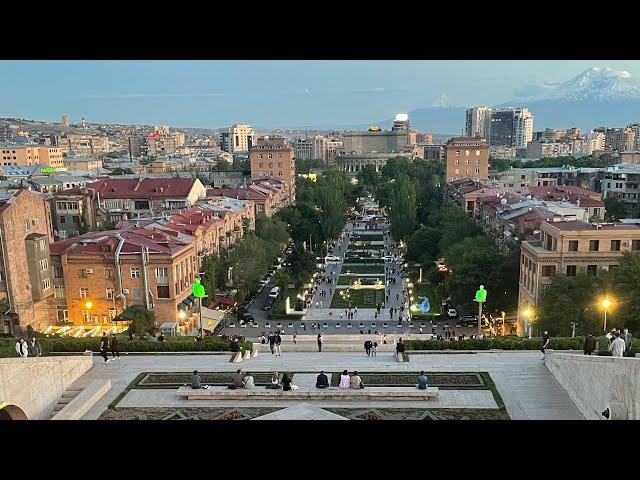 Каскад Ереван View to Ararat mountains Yerevan cascade summer 2023