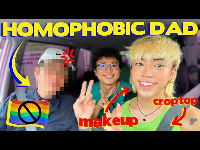 Being Gay in Front of My HOMOPHOBIC Dad *nervous* | worldofxtra