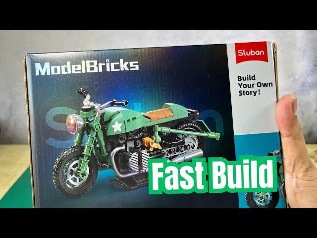 Sluban Motorcycle Model Bricks R75MS 1/12 Scale #fastbuild